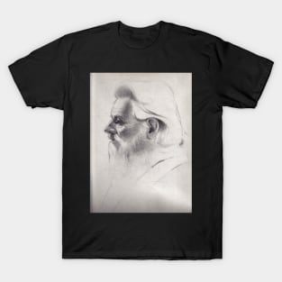 "The old man thinks" - original pencil drawing on paper T-Shirt